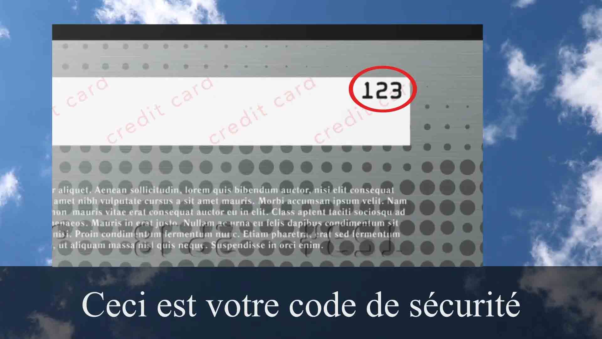 Réalisé par Alexy Garas : Motion design pour trouver le code de sécurité de la carte bancaire